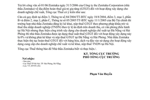 Công văn 1639/TCT-ĐTNN địa điểm hoàn thuế giá trị gia tăng (GTGT) hoạt động xây dựng cho doanh nghiệp chế xuất