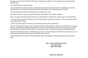 Công văn 1374/UBND-TNMT thu tiền thuê đất mặt nước