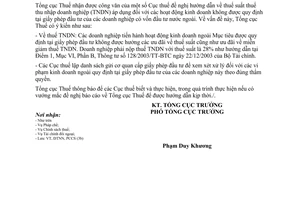 Công văn 1732/TCT-PCCS áp dụng thuế suất thuế thu nhập doanh nghiệp hoạt động kinh doanh ngoài giấy phép đầu tư