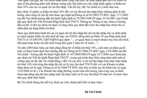 Công văn 6170/BTC-TCT hướng dẫn khấu trừ thuế TNCN tại nguồn