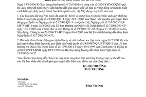 Công văn 954/BXD-QLN Trả lời công văn 2630/SXD-CCQNĐ