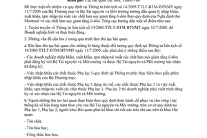 Công văn 2333/TCHQ-GSQL hướng dẫn thực hiện TTLT 14/2005/TTLT-BTM-BTNMT