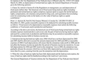Official Dispatch No. 1760/TCT-PCCS, on Depreciation of termed land use rights