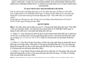 Quyết định 67/2006/QĐ-UBND chương trình hành động thực hiện năm 2006 năm cải cách hành chính điều chỉnh 41/2006/QĐ-UBND