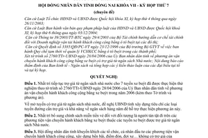 Nghị quyết 63/2006/NQ-HĐND7 phương án vận chuyển hành khách công cộng bằng xe buýt có trợ giá từ ngân sách nhà nước