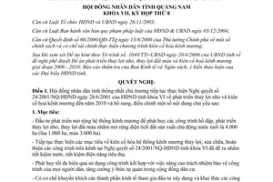 Nghị quyết 54/2006/NQ-HĐND tiếp tục phát triển thuỷ lợi nhỏ đất màu