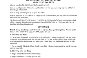 Nghị quyết 51/2006/NQ-HĐND huy động quỹ quốc phòng an ninh Quảng Nam