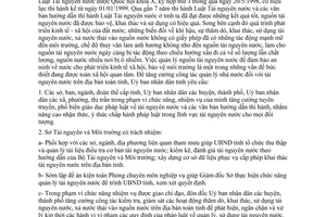 Chỉ thị 17/2006/CT-UBND tăng cường quản lý tài nguyên nước Quảng Bình