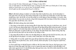 Quyết định 96/2006/QĐ-TTg quản lý thực hiện công tác rà phá bom, mìn, vật nổ