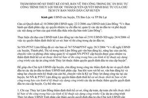 Văn bản ủy quyền 1013/SNN-TL thẩm định hồ sơ thiết kế cơ sở bản vẽ thi công