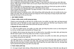 Thông tư liên tịch 01/2006/TTLT-BCA-BBCVT hướng dẫn mở kiểm tra thư bưu phẩm hàng hoá  qua mạng bưu chính công cộng chuyển phát tội phạm ma túy