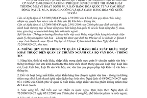 Thông tư 48/2006/TT-BVHTT hoạt động mua bán hàng hóa quốc tế hoạt động đại lý mua, bán gia công quá cảnh hàng hóa nước ngoài hướng dẫn 12/2006/NĐ-CP