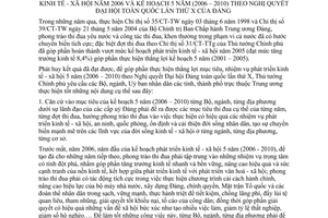 Chỉ thị 17/2006/CT-TTG phát động thi đua thực hiện thắng lợi nhiệm vụ phát triển kinh tế xã hội 2006 kế hoạch 5 năm 2006-2010