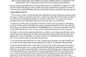 Thông tư 05/2006/TT-BCA-C11 quy định đoàn trong nước khách nước ngoài đến việt nam xe cảnh sát giao thông dẫn đường hướng dẫn 14/2000/QĐ-TTg