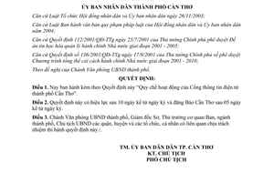 Quyết định 24/2006/QĐ-UBND quy chế hoạt động cổng thông tin điện tử Cần Thơ