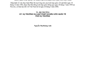Thông báo 01/2006/TB-LPQT Ngày điều ước quốc tế nhiều bên có hiệu lực đối với Việt Nam