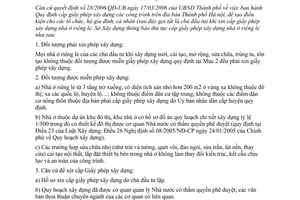 Thông báo 585/TB-SXD thủ tục cấp giấy phép xây dựng nhà ở riêng lẻ địa bàn thành phố Hà Nội