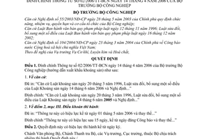 Quyết định 1229/QĐ-BCN  đính chính Thông tư 02/2006/TT-BCN