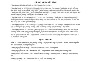 Quyết định 118 /2006/QĐ-UBND ban chỉ đạo phòng chống tội phạm Bình Dương