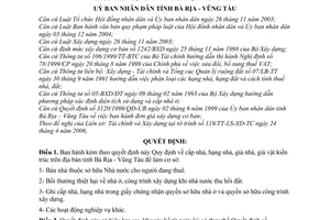 Quyết định 1409/2006/QĐ-UBND  cấp nhà, hạng nhà, giá nhà