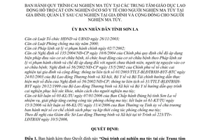 Quyết định 1294/QĐ-UBND Quy trình cai nghiện ma túy tại Trung tâm Giáo dục