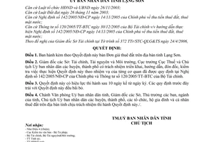 Quyết định 08/2006/QĐ-UBND Đơn giá thuê đất trên địa bàn tỉnh Lạng Sơn