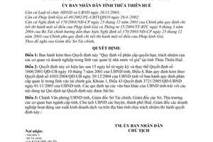 Quyết định 1223/2006/QĐ-UBND phân cấp quyền hạn, trách nhiệm