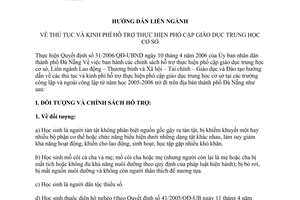 Hướng dẫn 11/HDLN-LĐTB&XH-TC-GD&ĐT thủ tục kinh phí hỗ trợ phổ cập giáo dục