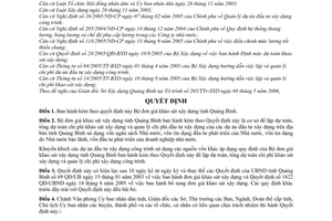 Quyết định 22/2006/QĐ-UBND Bộ đơn giá khảo sát xây dựng tỉnh Quảng Bình