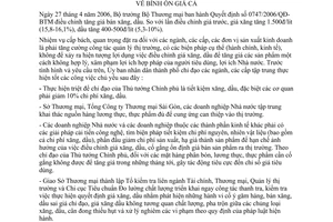 Chỉ thị 17/2006/CT-UBND bình ổn giá cả Hồ Chí Minh