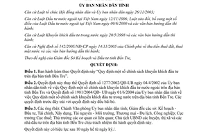 Quyết định 1229/2006/QĐ-UBND Quy định chính sách khuyến khích đầu tư