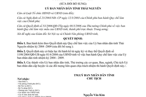 Quyết định 954/2006/QĐ-UBND Quy chế làm việc Uỷ ban nhân dân tỉnh Thái Nguyên