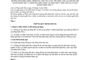 Thông tư 37/2006/TT-BN hướng dẫn điều kiện trình tự thủ tục cấp thu hồi cấp lại chứng chỉ hành nghề thú y kiểm tra điều kiện vệ sinh thú y