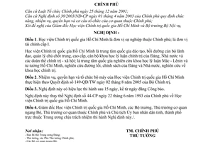 Nghị định 48/2006/NĐ-CP Học viện Chính trị quốc gia Hồ Chí Minh