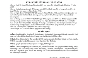 Quyết định 46/2006/QĐ-UBND quản lý hoạt động khảo sát, thăm dò, khai thác