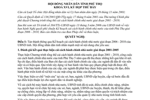Nghị quyết 66/2006/NQ-HĐND phê duyệt Kế hoạch cải cách hành chính nhà nước