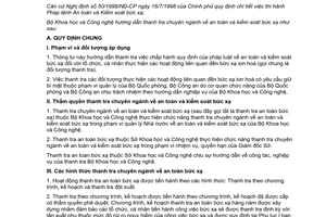 Thông tư 10/2006/TT- BKHCN hướng dẫn thanh tra chuyên ngành an toàn kiểm soát bức xạ