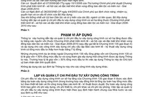 Thông tư 01/2006/TT-BXD hướng dẫn lập quản lý chi phí ĐTXDCT cơ sở hạ tầng thuộc chương trình phát triển KT-XH xã đặc biệt khó khăn 2006-2010