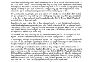 Chỉ thị 13/2006/CT-UBND quản lý khai thác sử dụng tài nguyên nước tỉnh Hà Nam