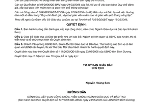 Quyết định 137/2006/QĐ-UBND đánh giá công chức viên chức ngành giáo dục Bình Dương