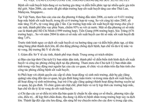 Chỉ thị 05/2006/CT-BYT tăng cường công tác phòng chống sốt xuất huyết