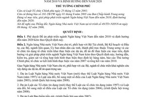 Quyết định 112/2006/QĐ-TTg Đề án phát triển ngành Ngân hàng Việt Nam đến 2010-2020