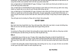 Quyết định 25/2006/QĐ-BGTVT Quy chế soạn thảo, thẩm định, ban hành, rà soát, hệ thống hóa, kiểm tra và xử lý văn bản pháp luật GTVT