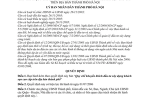 Quyết định 78/2006/QĐ-UBND quy chế khuyến khích đầu tư xây dựng khách sạn cao cấp Hà Nội