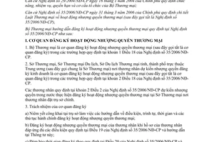 Thông tư 09/2006/TT-BTM hướng dẫn đăng ký hoạt động nhượng quyền thương mại
