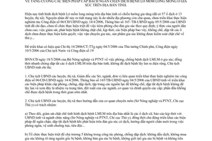 Chỉ thị 21/2006/CT-UBND ngăn chặn dịch lở mồm long móng ở gia súc Quảng Nam