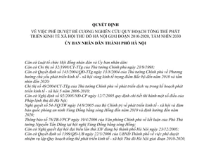 Quyết định 2472/QĐ-UBND đề cương nghiên cứu Quy hoạch tổng thể phát triển kinh tế xã hội Thủ đô Hà Nội 2010-2020,tầm nhìn đến 2030