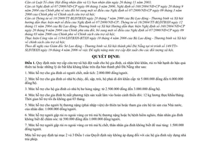 Quyết định 54/2006/QĐ-UBND  quy định mức trợ cấp cứu trợ xã hội đột xuất