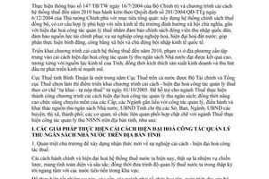 Chỉ thị 03/2006/CT-UBND cải cách quản lý thu ngân sách nhà nước Bình Thuận