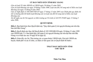 Quyết định 40/2006/QĐ-UBND Quy định quản lý tài nguyên khoáng sản
